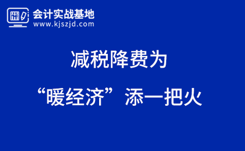 减税降费为“暖经济”添一把火