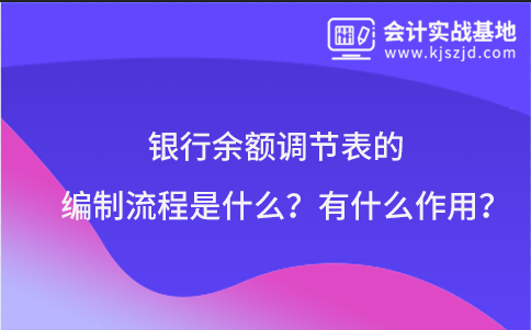 银行余额调节表的编制流程是什么?有什么作用?