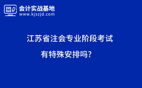 江苏省注会专业阶段考试有特殊安排吗?